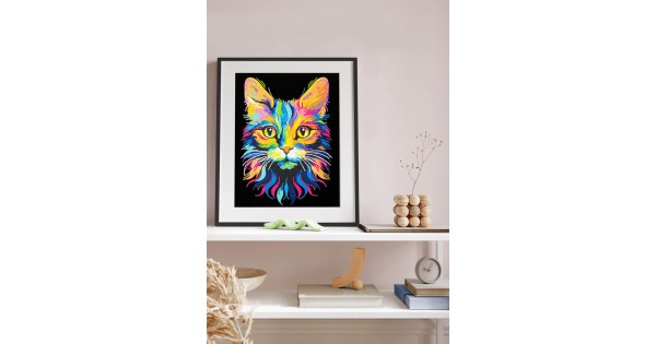 DIAMOND DOTZ - Neon Cat - DD25.019